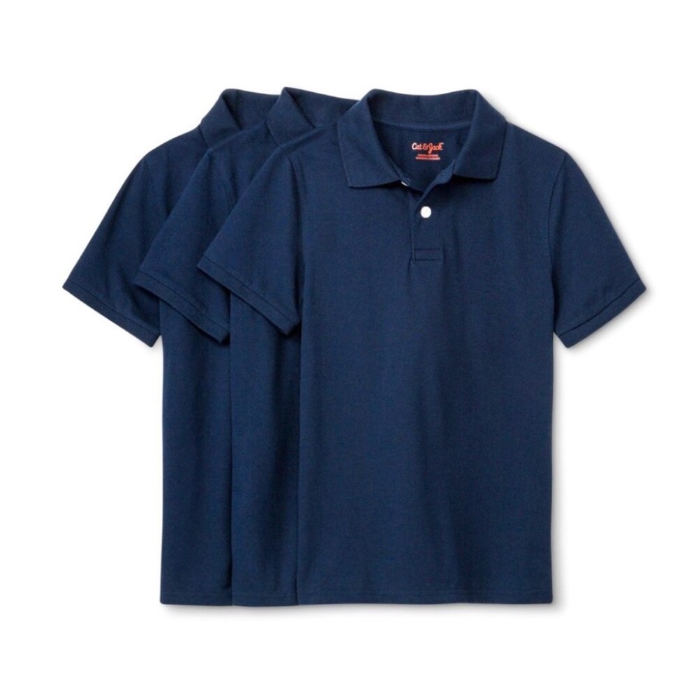 Cat & Jack Girls Navy Blue Polo Shirt